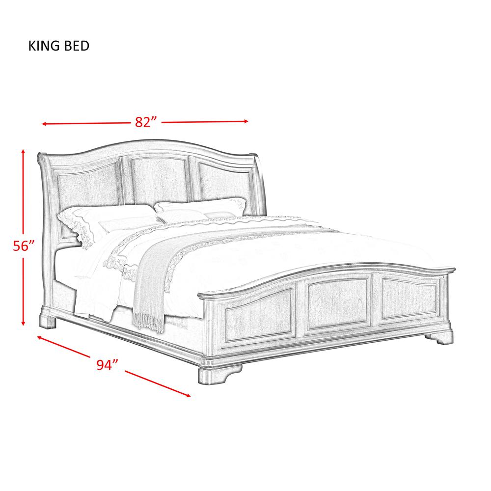 Conley Cherry King Panel 6PC Bedroom Set. Picture 12