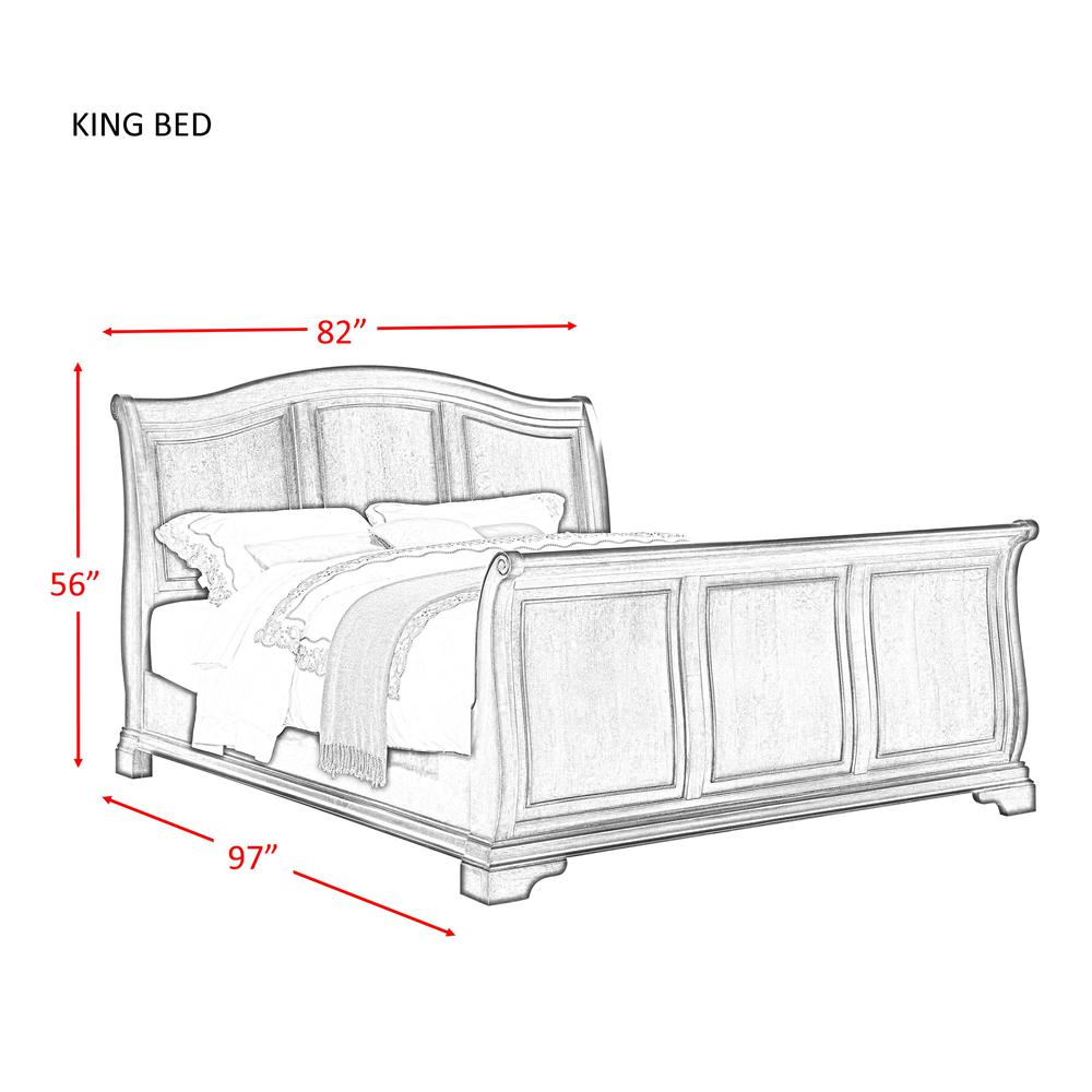 Conley Cherry King Sleigh 6PC Bedroom Set. Picture 12