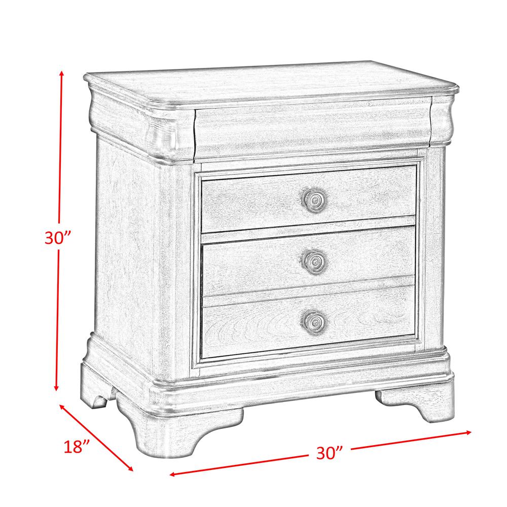 Conley Cherry Queen Panel 4PC Bedroom Set. Picture 2