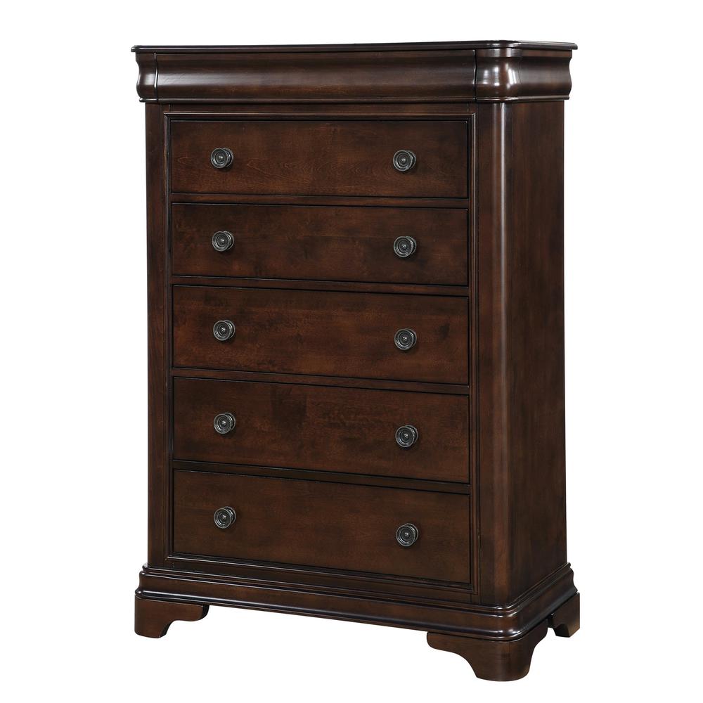 Conley Cherry Queen Panel 5PC Bedroom Set. Picture 9