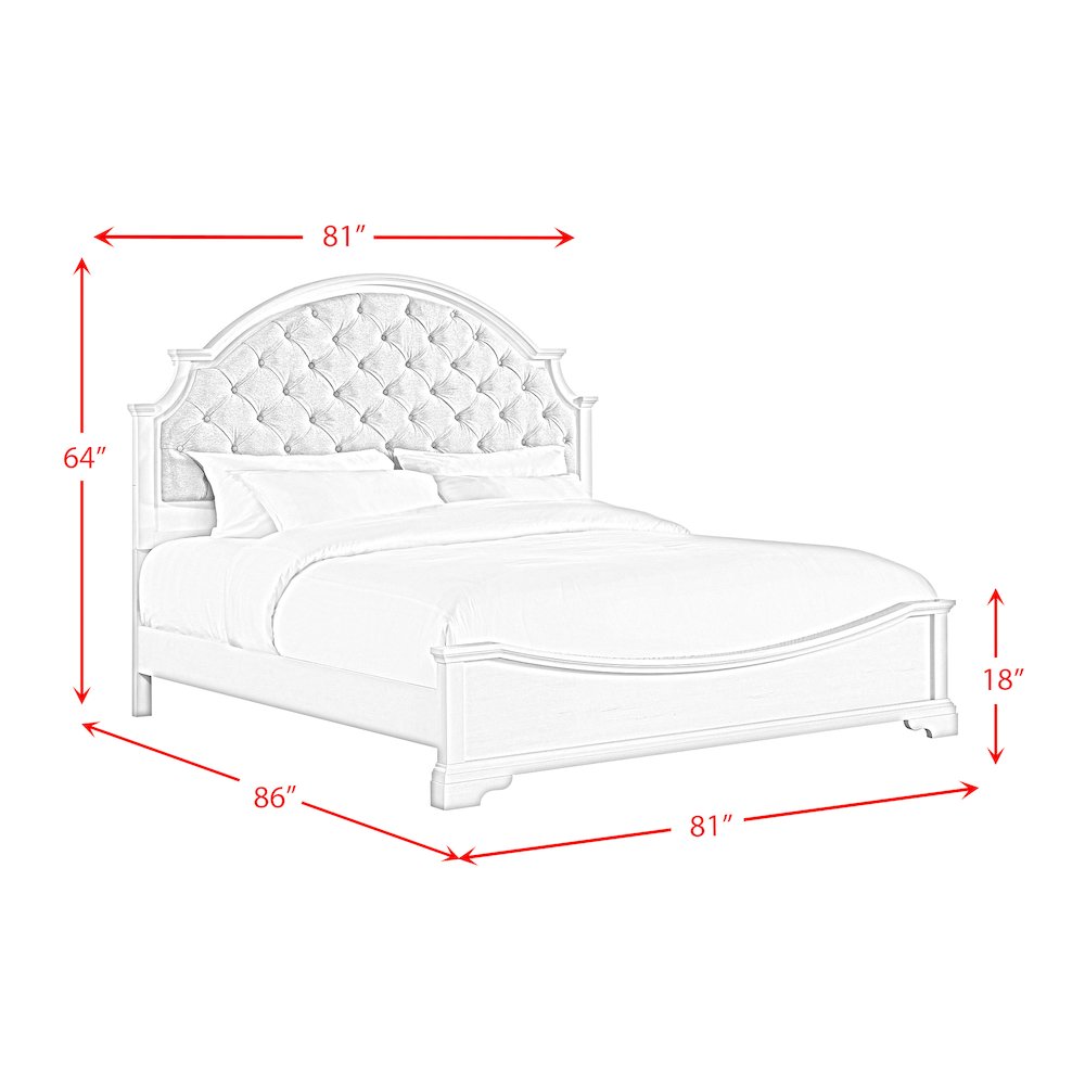 Ulysses Youth King UPH Bed in White. Picture 7