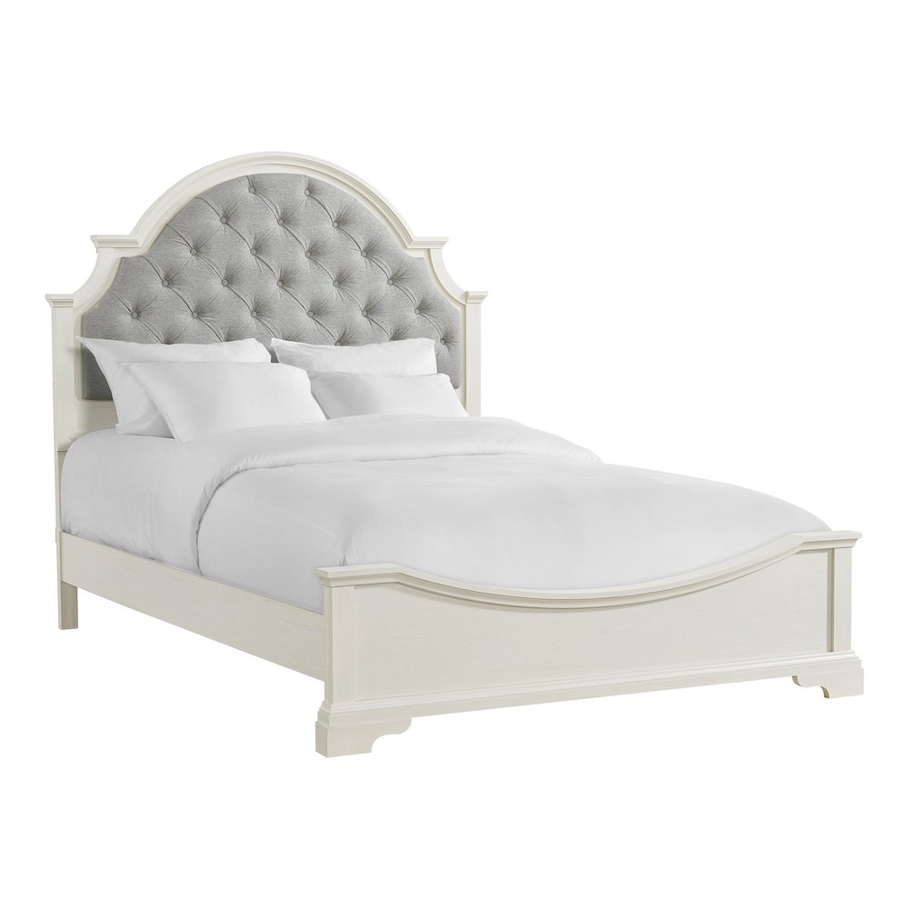 Ulysses Youth Queen UPH Bed in White. Picture 1