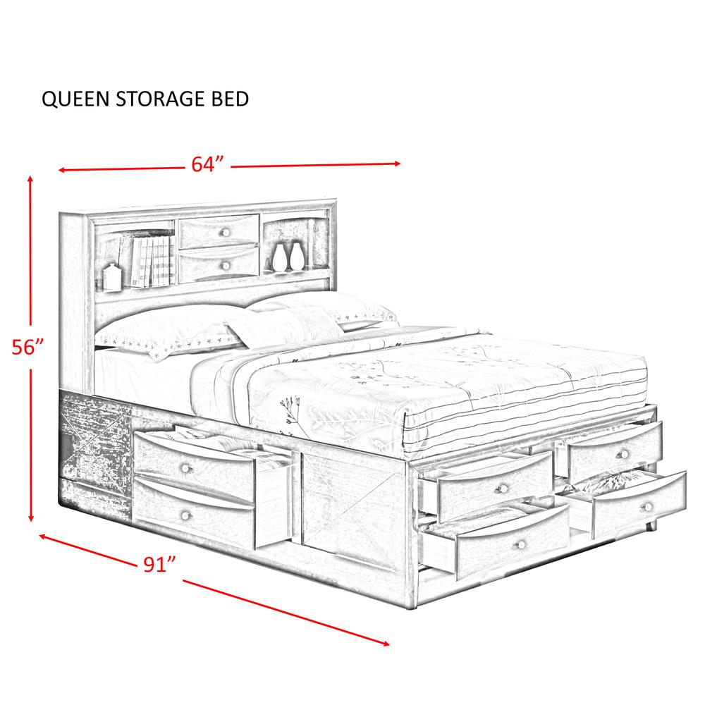 Madison Queen Storage 3PC Bedroom Set. Picture 25