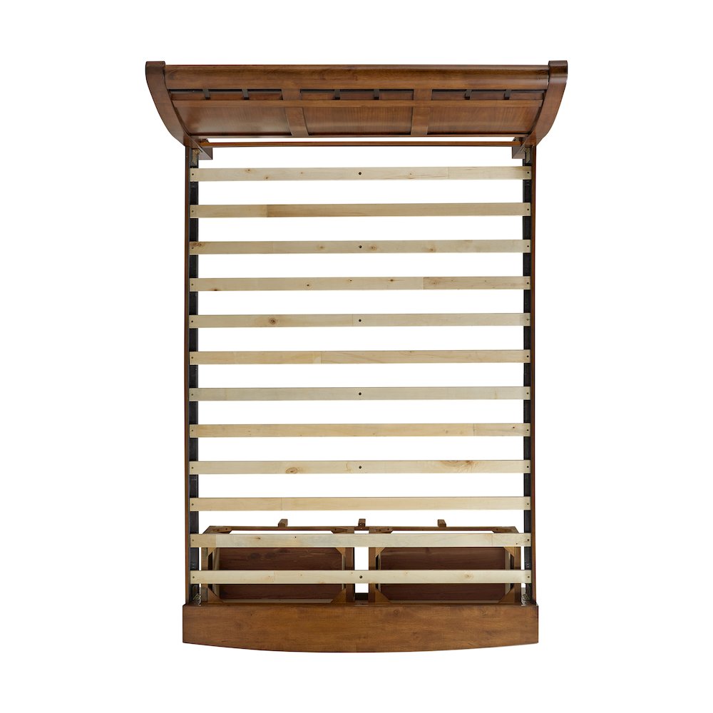 Joseph Queen Sleigh Storage Bed in Chestnut. Picture 5