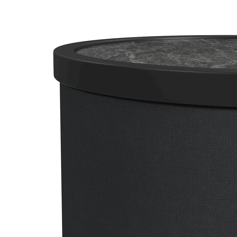 Halo Round Smart End Table in Black. Picture 2