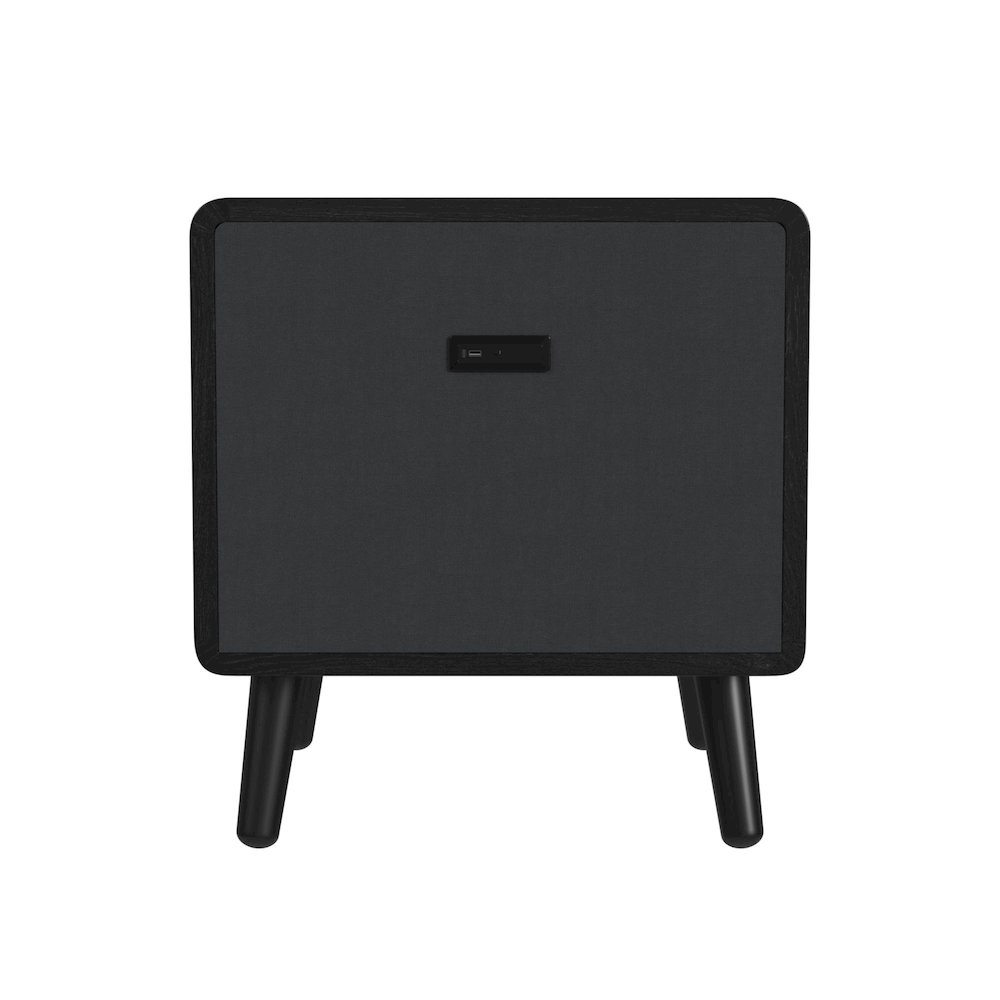 Halo Square Smart End table in Black. Picture 4