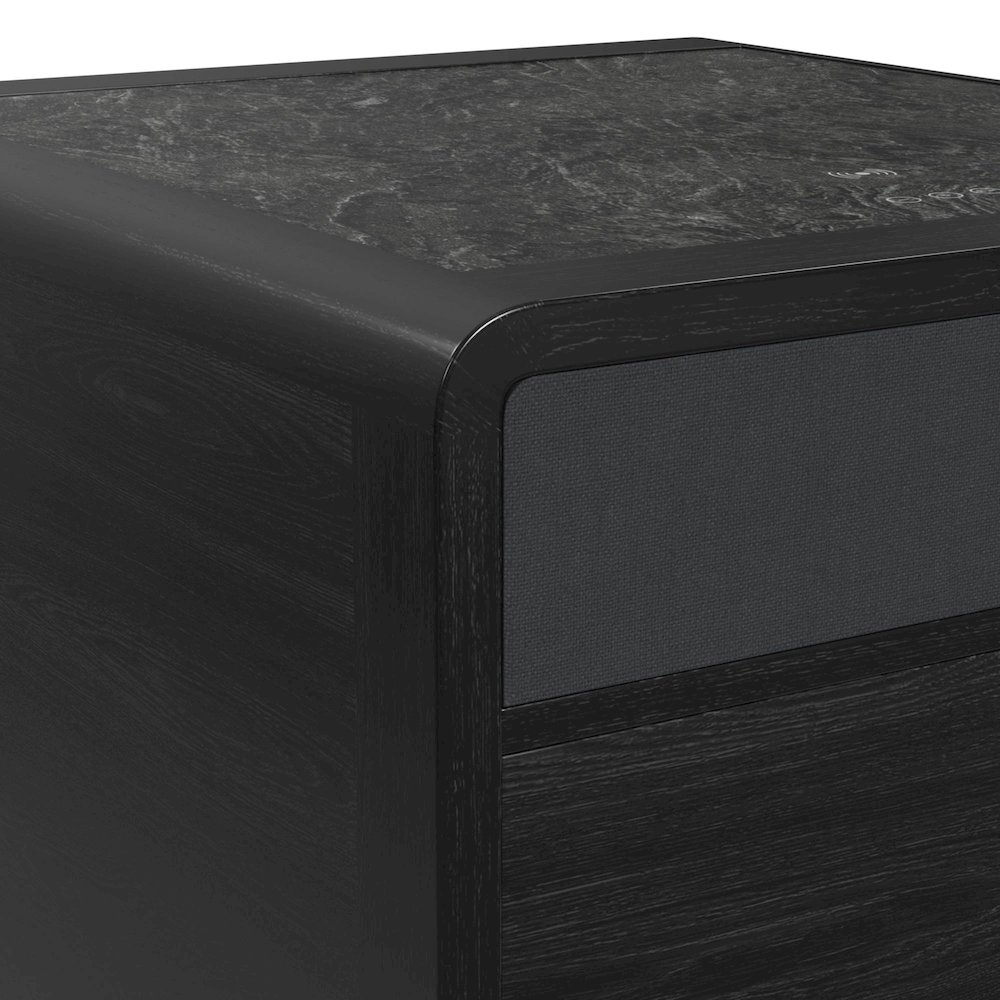 Halo Square Smart End table in Black. Picture 5