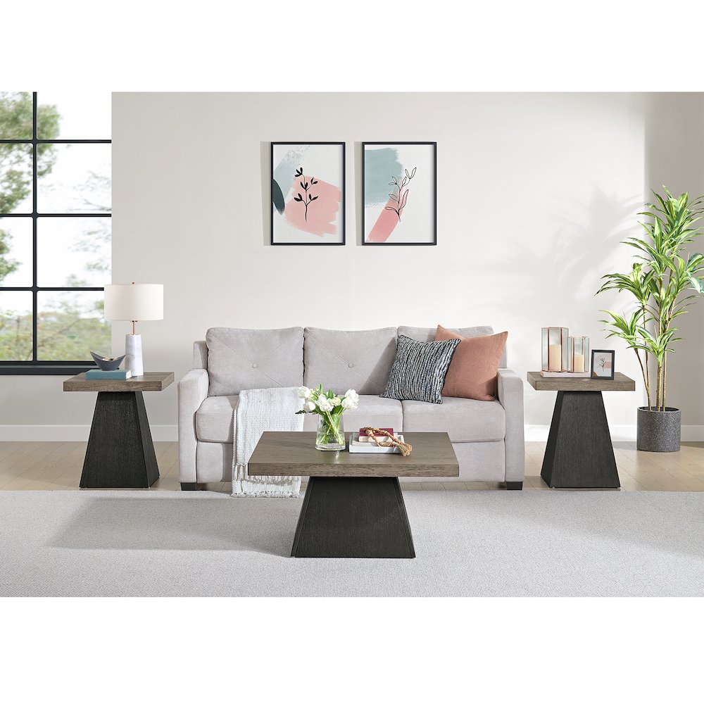 Jemma Coffee Table in Grey and Dark Espresso. Picture 6