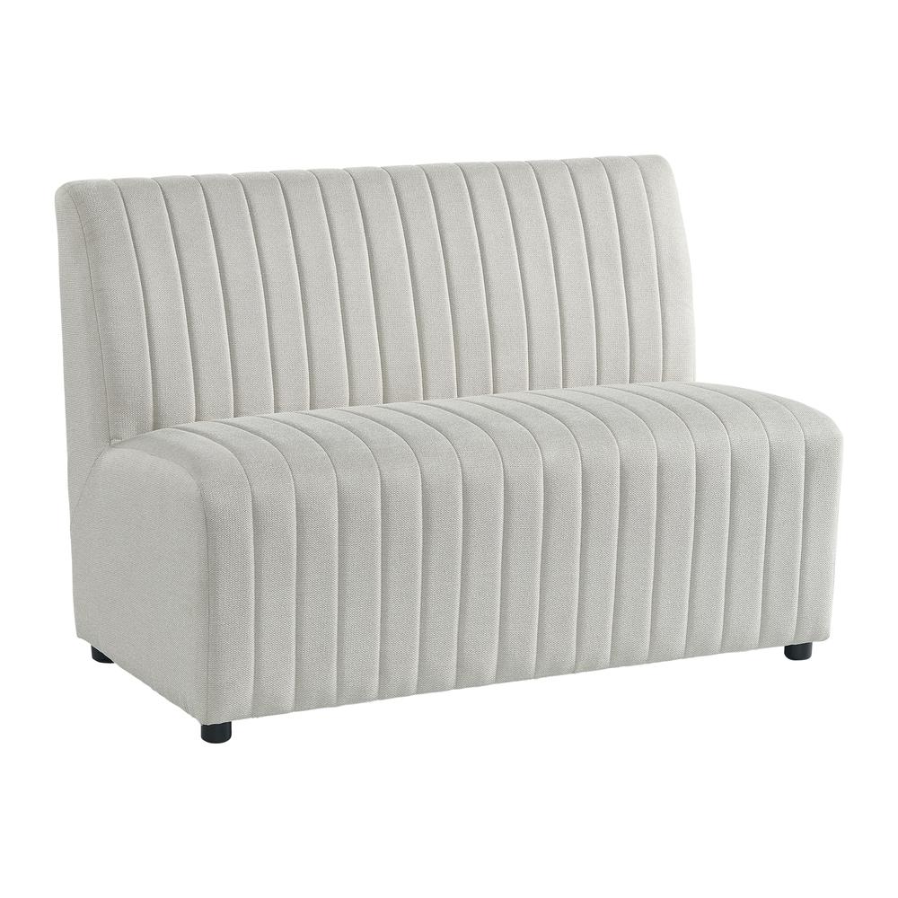 Rizzo Dining Bench in Beige Linen. Picture 1