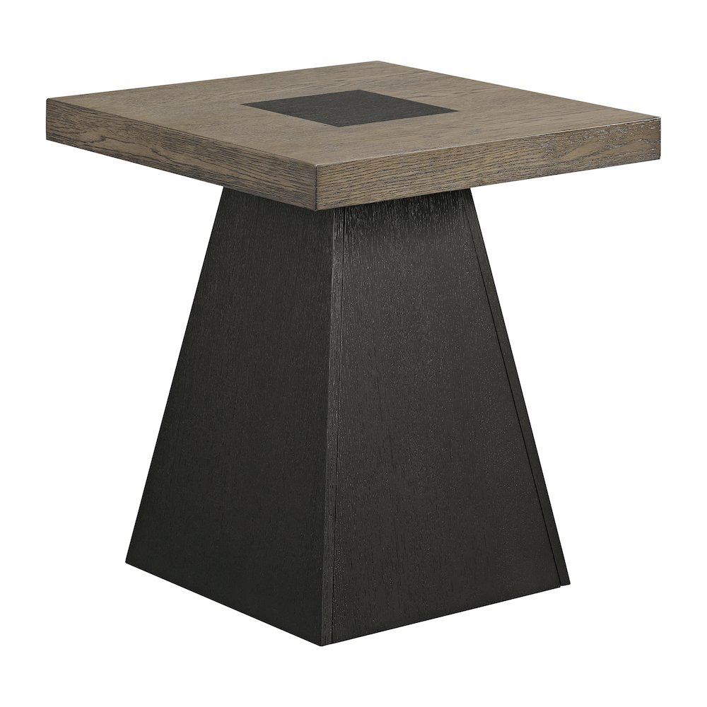 2PC Occasional Table Set in Grey and Dark Espresso-Coffee Table & End Table. Picture 3