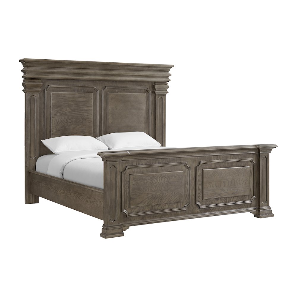 Paterson  King Bed in Grey. Picture 1