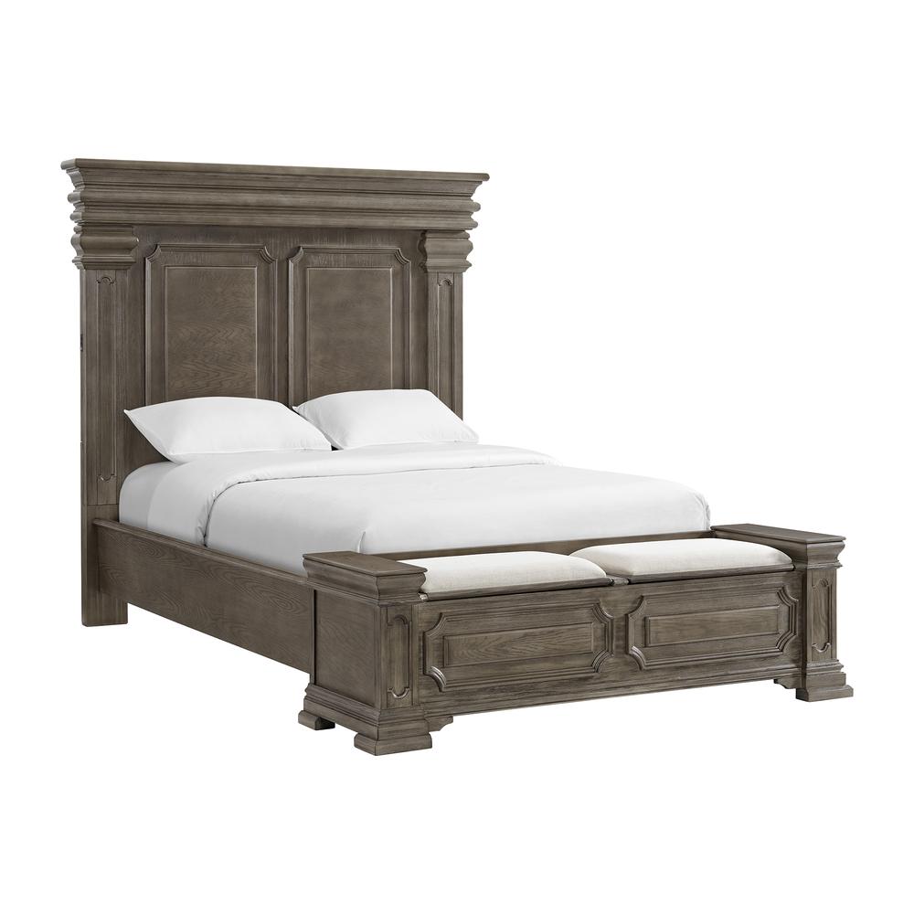 Paterson  Queen Storage Bed in Grey. Picture 1