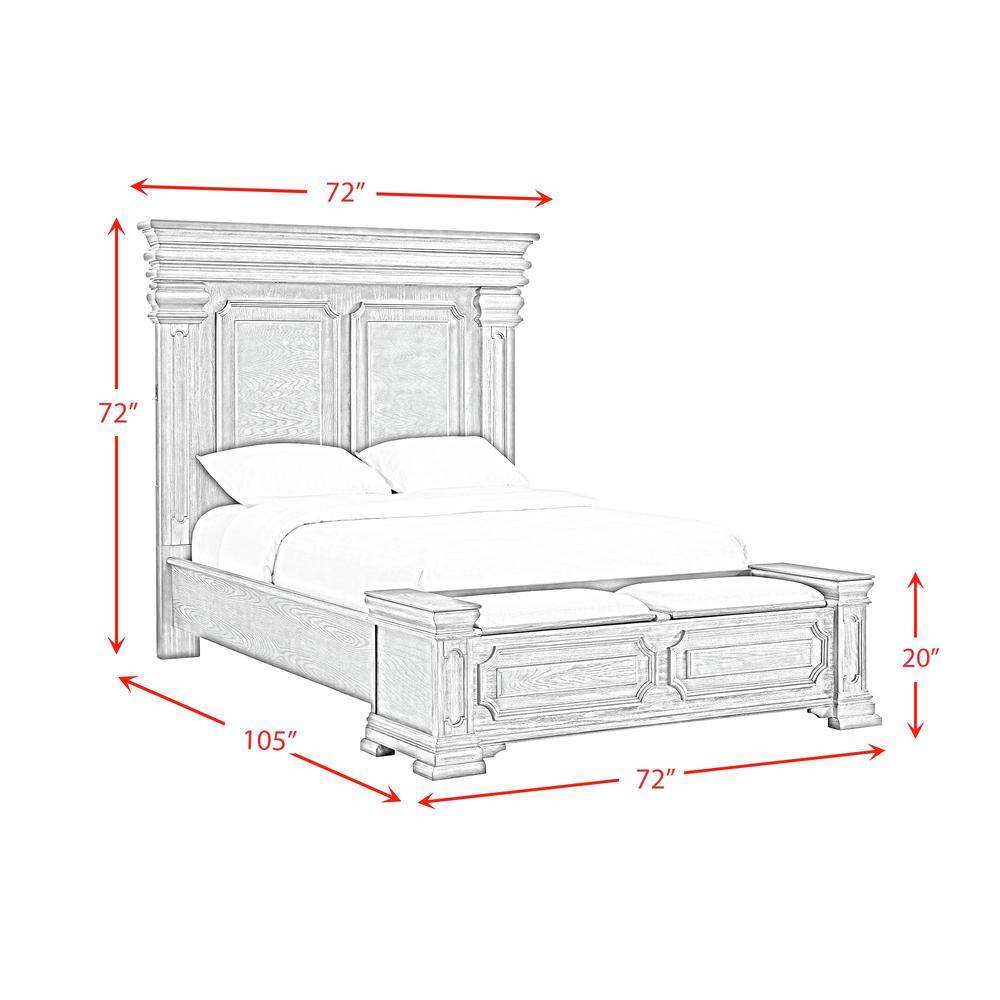 Paterson  Queen Storage Bed in Grey. Picture 3