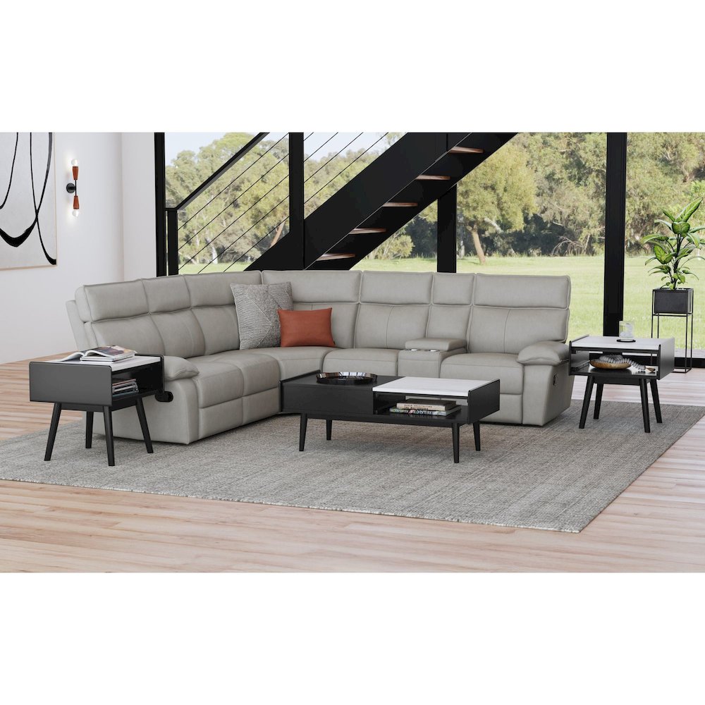 Indina 3PC Occasional Table in Black-Coffee Table & Two End Tables. Picture 2
