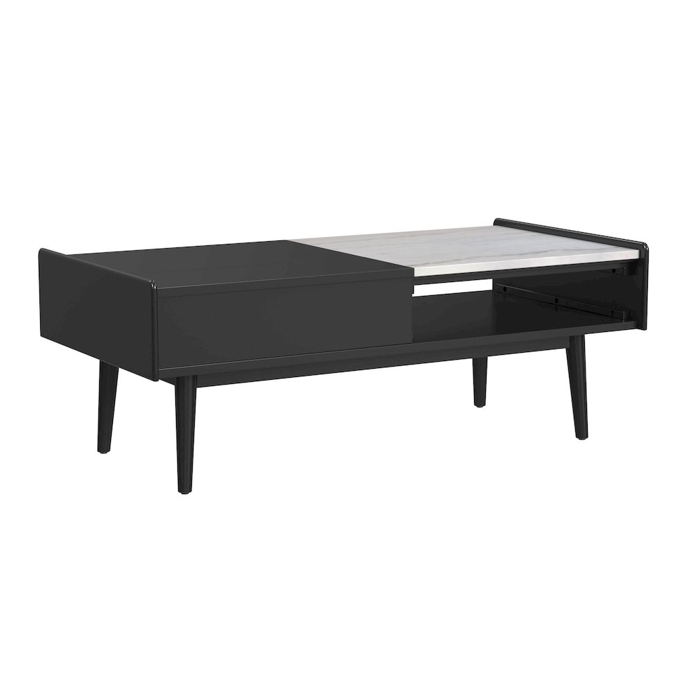 Indina 3PC Occasional Table in Black-Coffee Table & Two End Tables. Picture 1