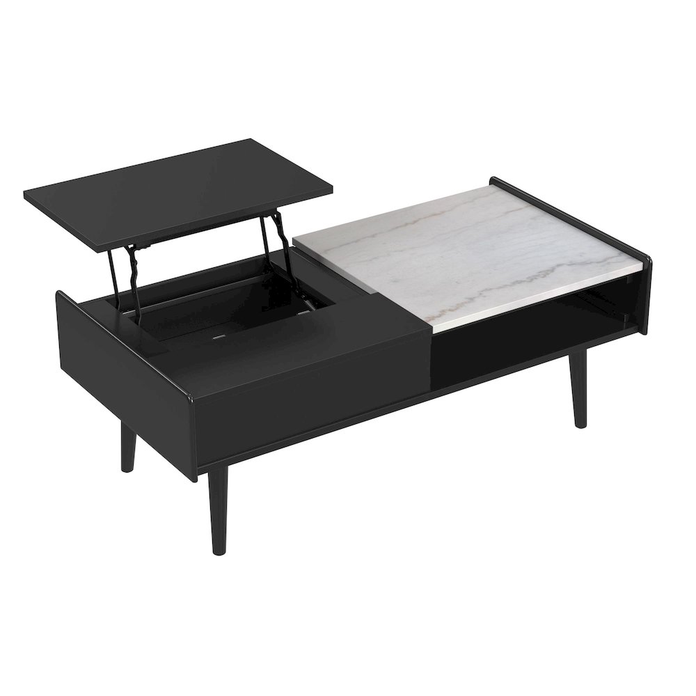 Indina 3PC Occasional Table in Black-Coffee Table & Two End Tables. Picture 3