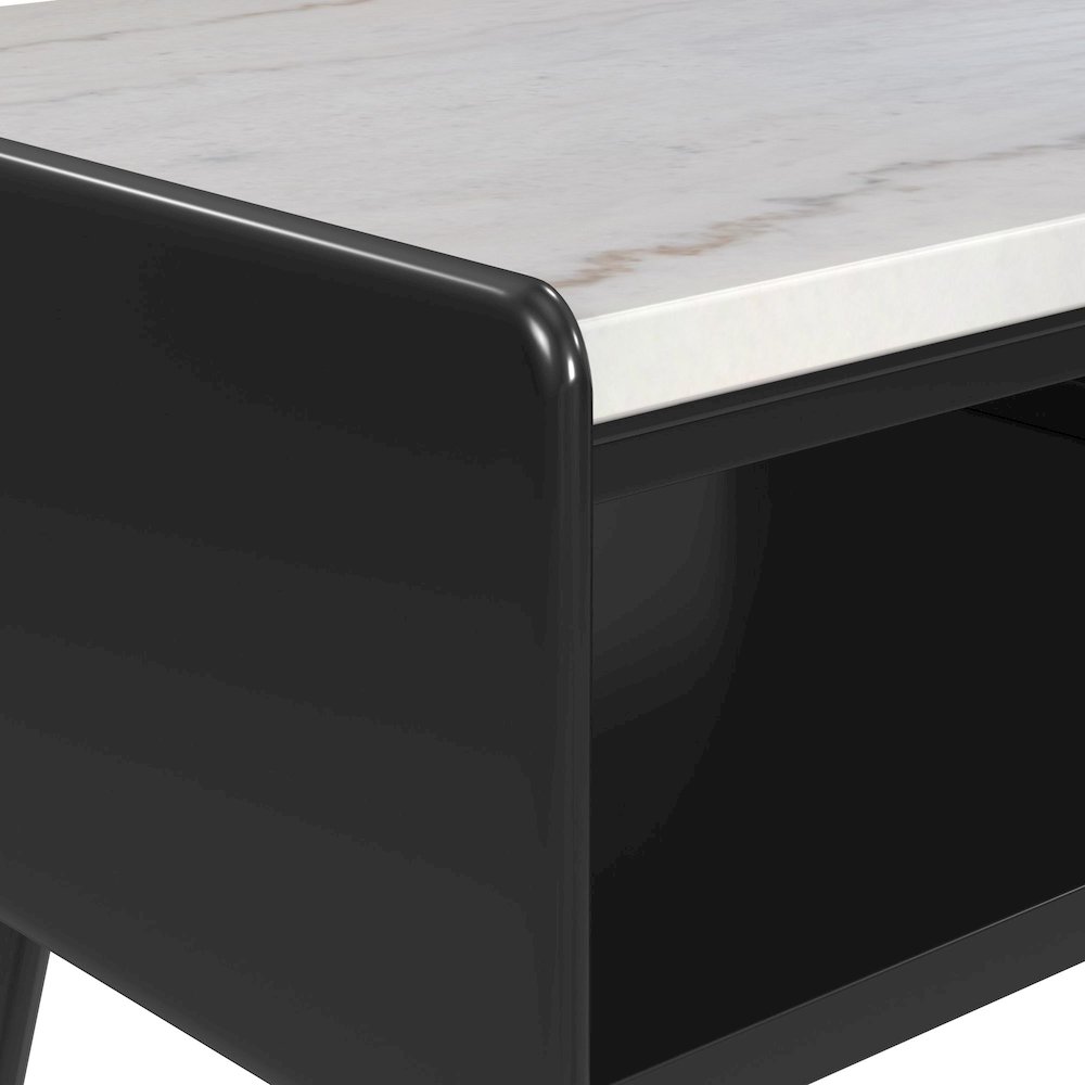 Indina 3PC Occasional Table in Black-Coffee Table & Two End Tables. Picture 8