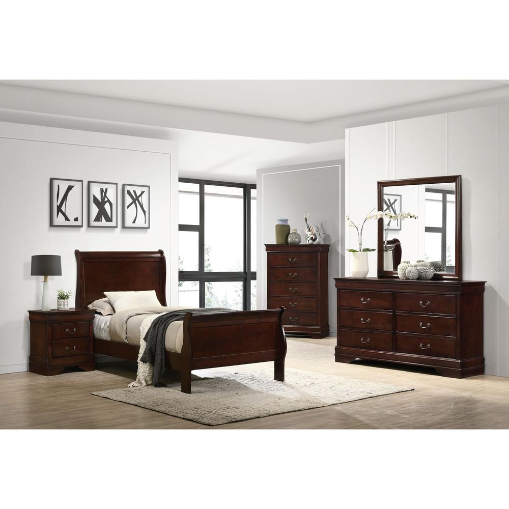 Picket House Furnishings Ellington 2-Drawer Nightstand in Cherry. Picture 2