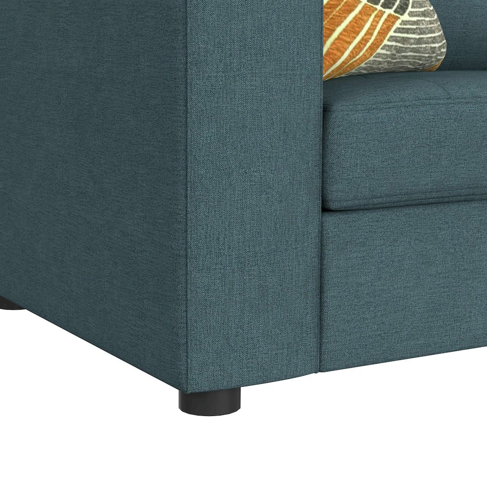 Options One 7PC Living Room Set in Palmer Plus Teal. Picture 9