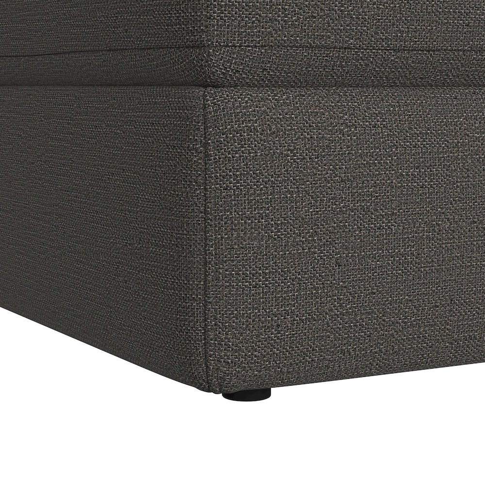 Options One Storage Ottoman in Palmer Plus Ash. Picture 5