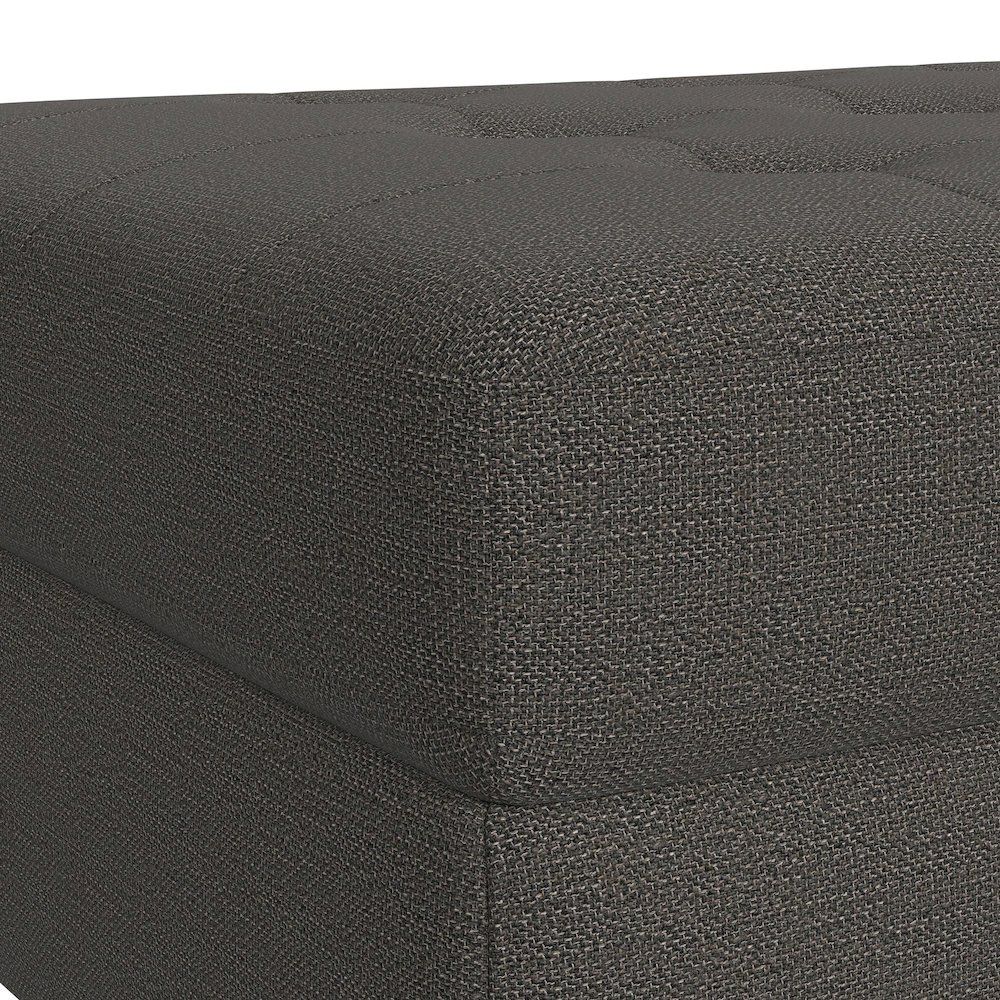 Options One Storage Ottoman in Palmer Plus Ash. Picture 4