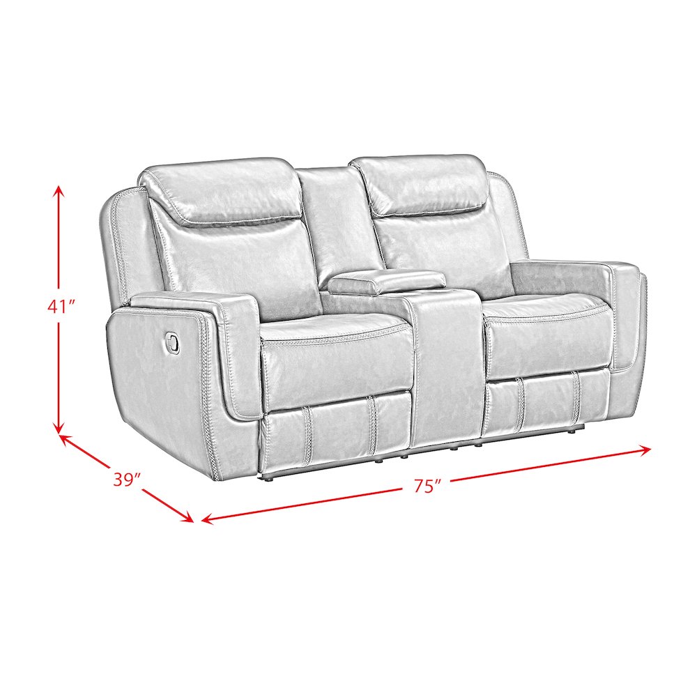 Lynx Motion Loveseat with Console in Neono Brown. Picture 10