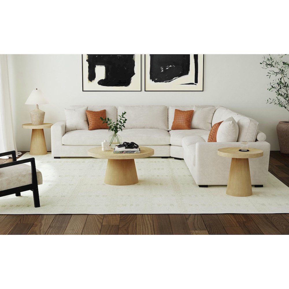 Canal 3PC Occasional Table Set in Natural-Coffee Table & Two End Tables. Picture 2