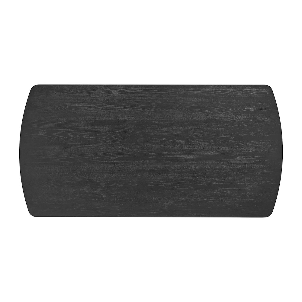 Portland Rectangular Dining Table in Black. Picture 6