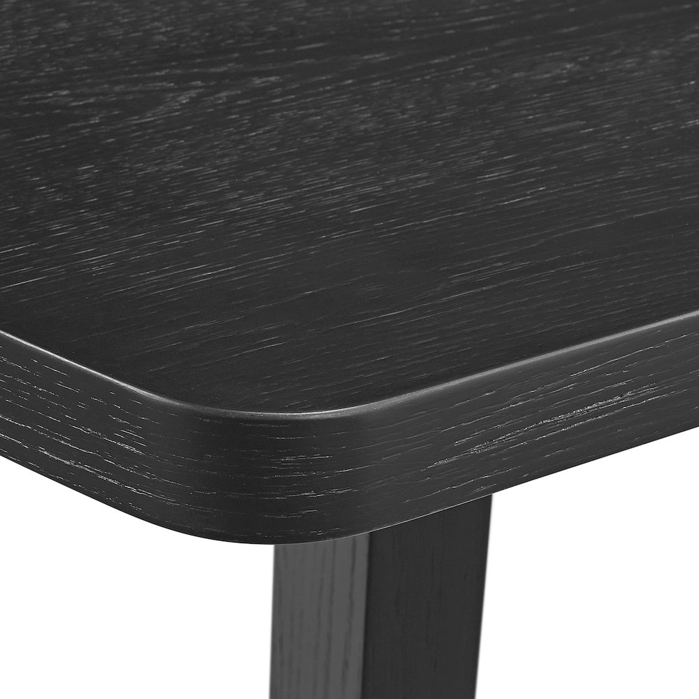 Portland Rectangular Dining Table in Black. Picture 4
