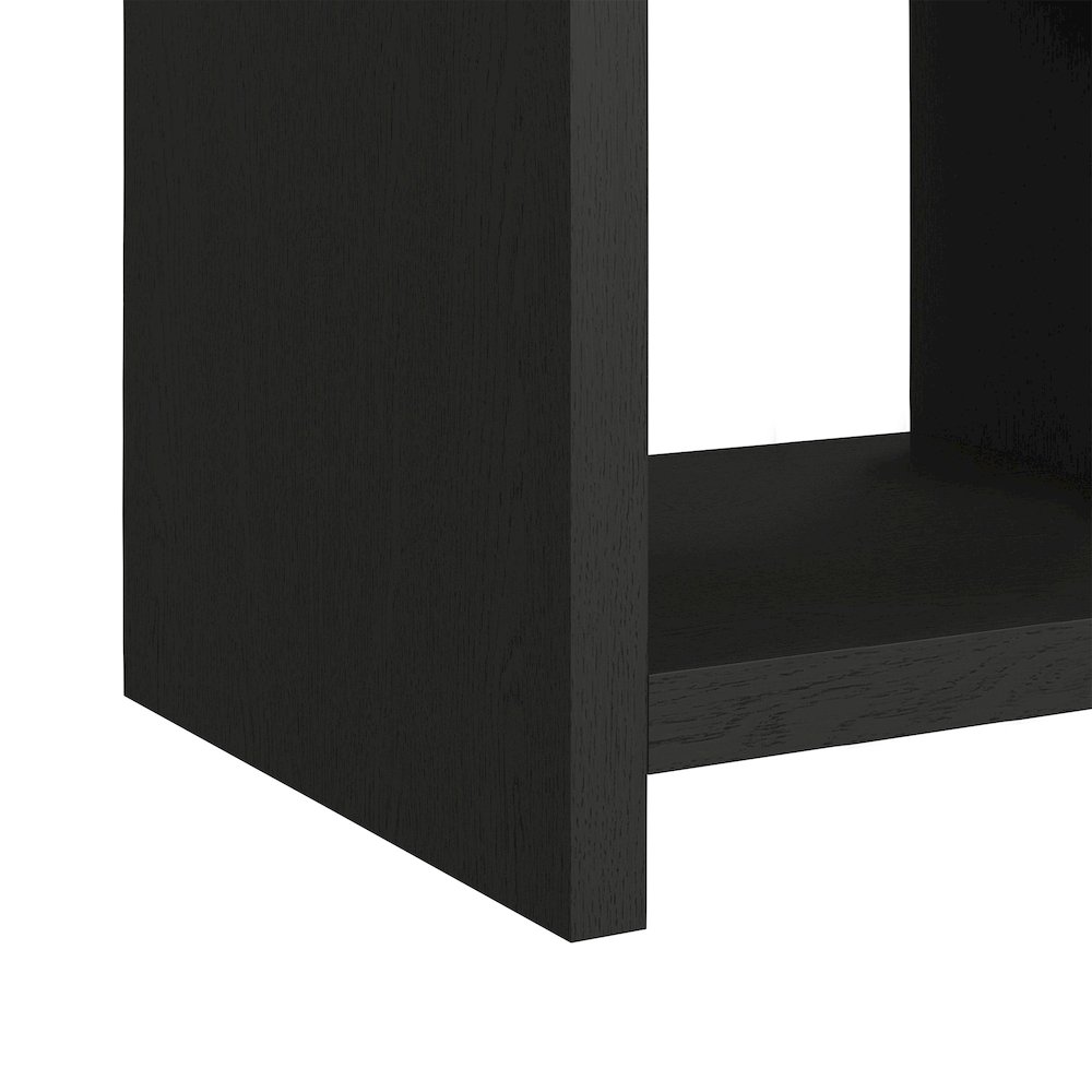 Woodridge End Table with USB in Black with Grain. Picture 5