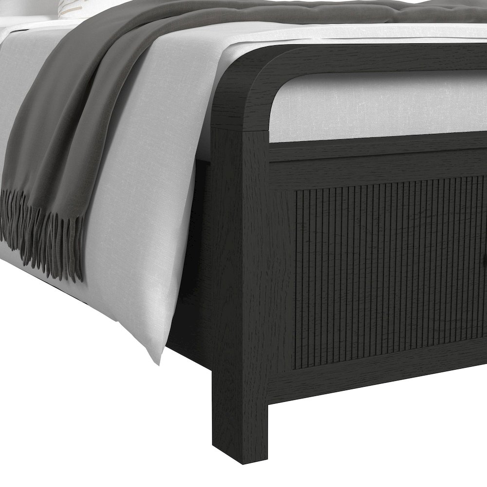 Ridgemont Twin Storage Bed in Black with Grain. Picture 5