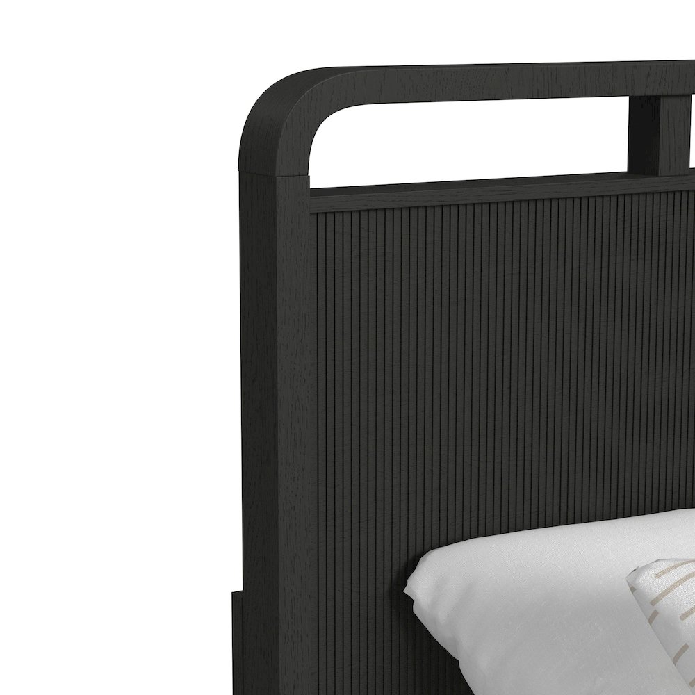 Ridgemont Twin Storage Bed in Black with Grain. Picture 4