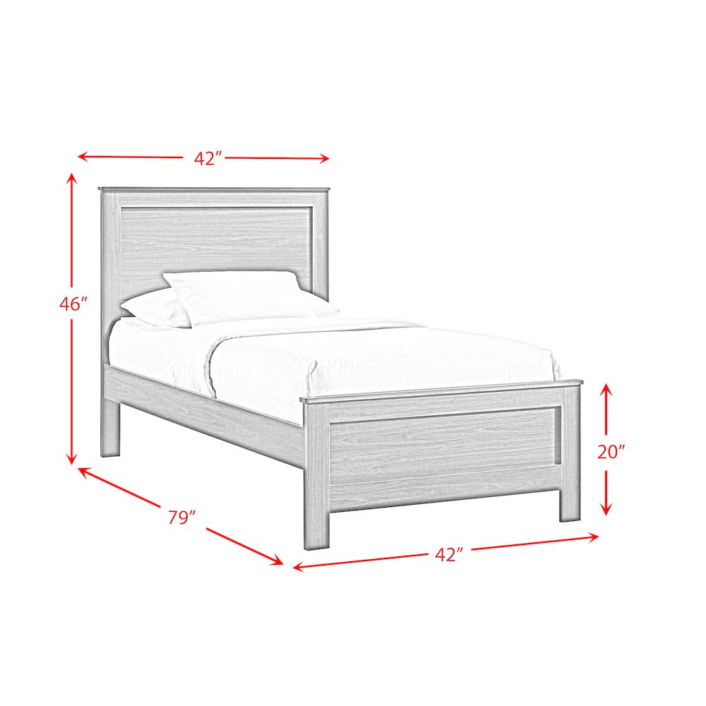 Santino Twin Panel Bed in Espresso. Picture 8