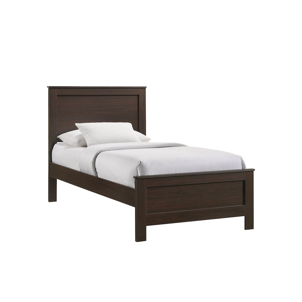 Santino Twin Panel Bed in Espresso. Picture 1