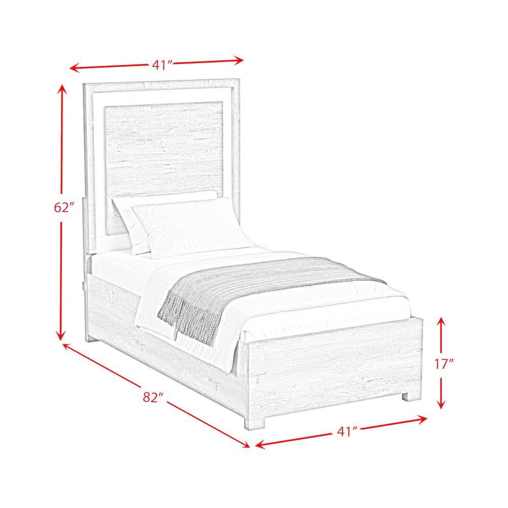 San Matteo Twin Bed with LED in Dual Tone. Picture 7