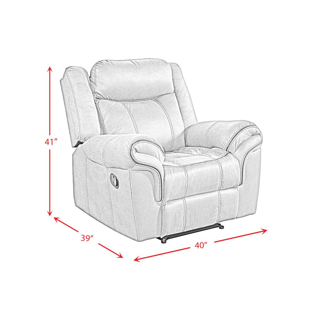 Tasso  Glider Recliner in T101 Brown. Picture 6