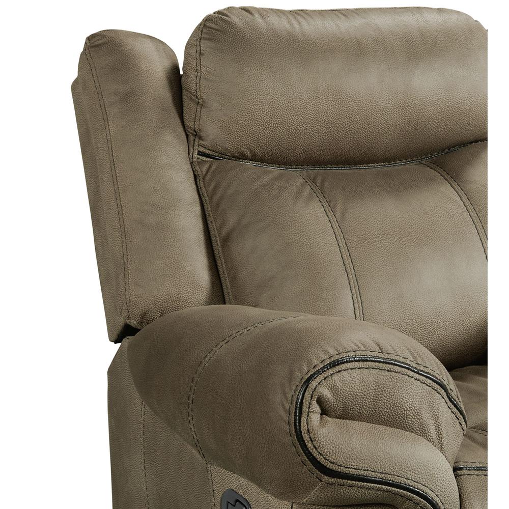 Tasso Motion Sofa with Dropdown in T101 Brown. Picture 7