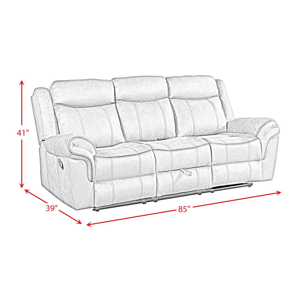 Tasso 2PC Living Room Set in FB367 Charcoal-Sofa & Loveseat. Picture 4
