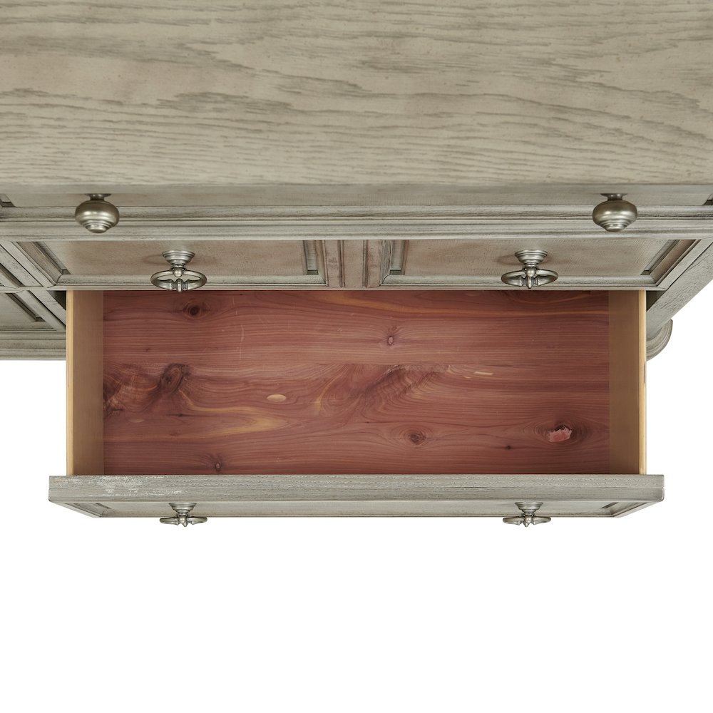 Emiko Dresser and Mirror Set in Light Grey. Picture 5