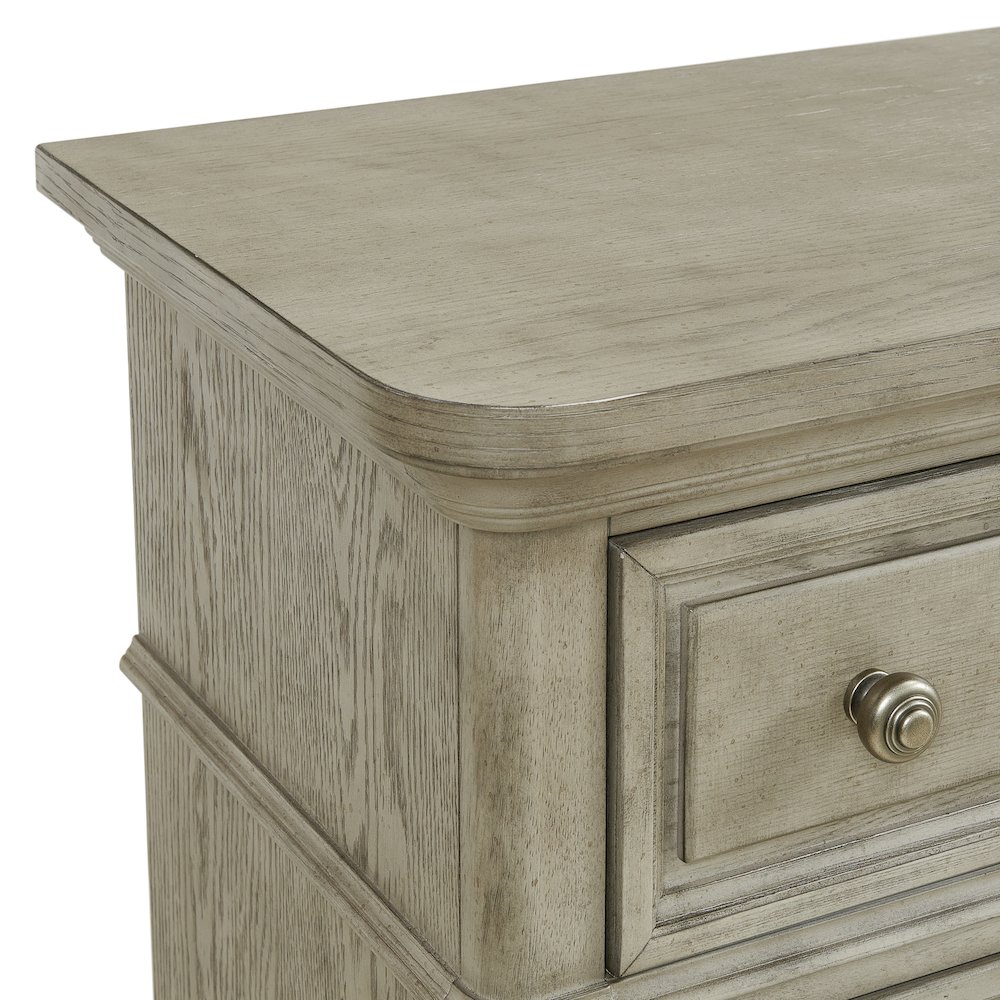 Emiko Dresser and Mirror Set in Light Grey. Picture 3