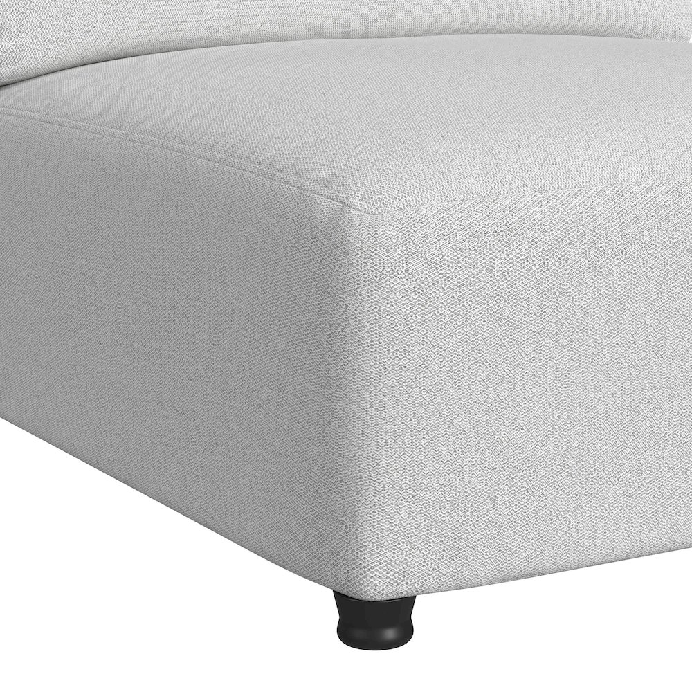 Zandara 5PC Modular Set in Olefin Beige with Ottoman. Picture 9