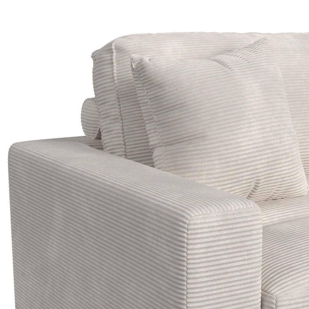 Mesa Modular 3PC Sectional Set with RHF Chaise in Steno Beige. Picture 5