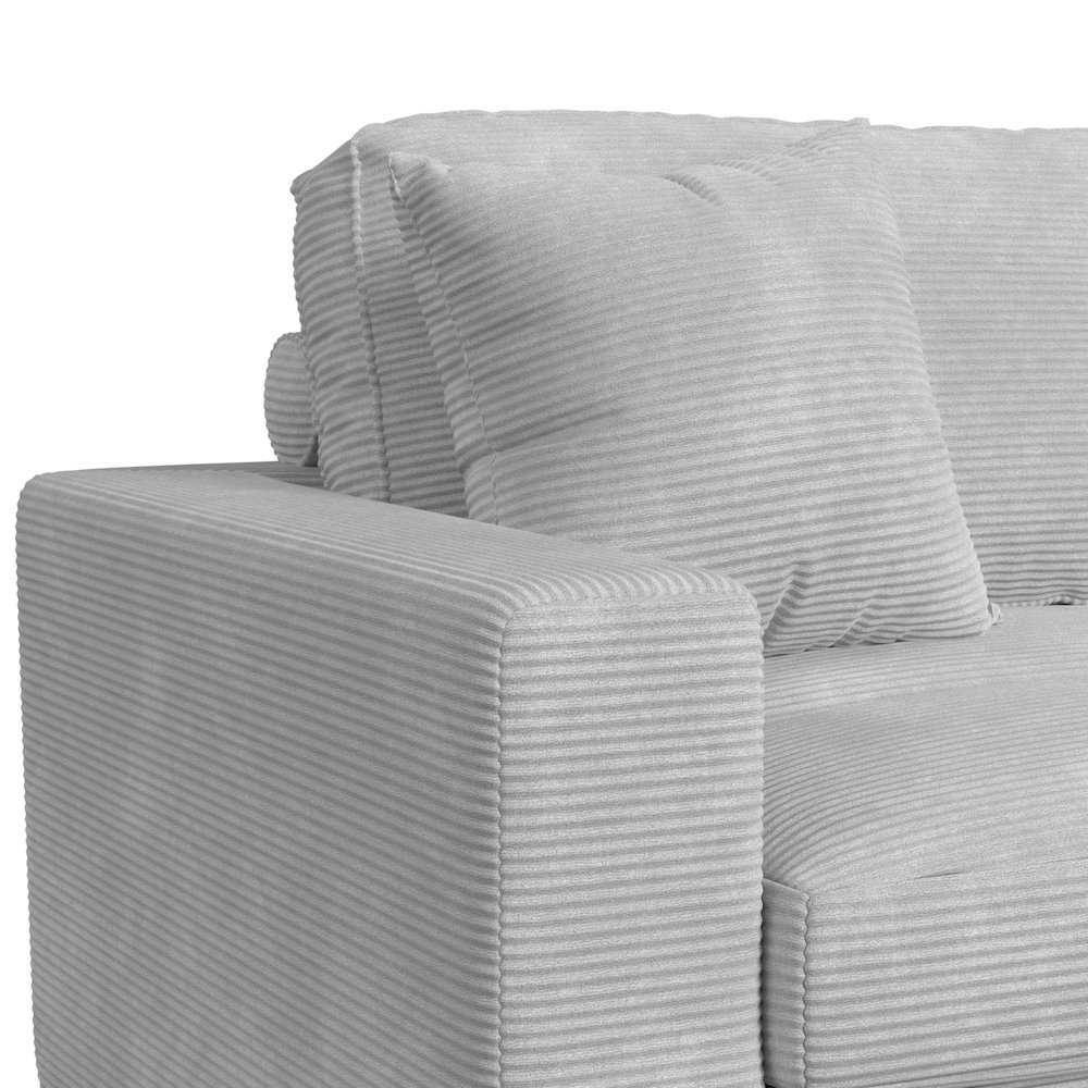 Mesa Modular 3PC Sectional Set with RHF Chaise in Steno Stone. Picture 4