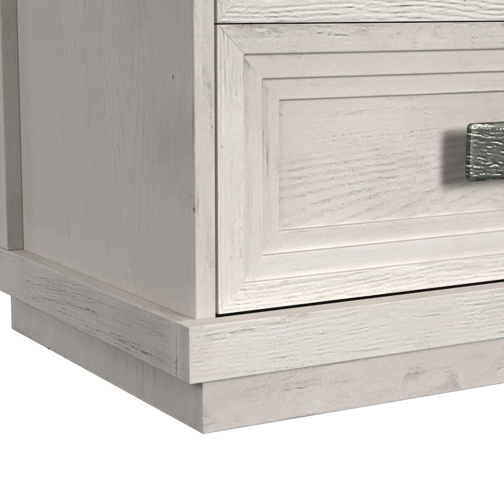 Rhiannon King Storage 3PC Bedroom Set in Antique White. Picture 7
