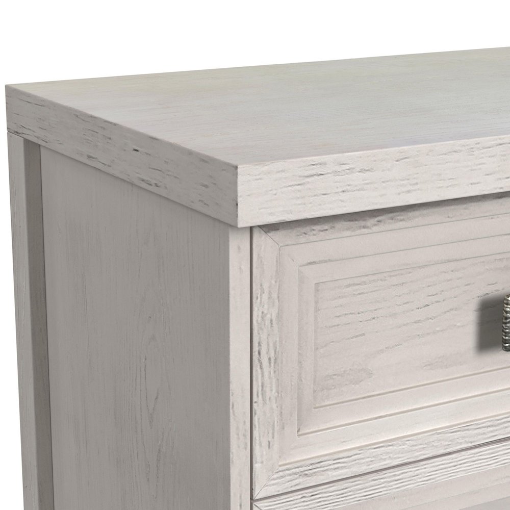 Rhiannon King Storage 3PC Bedroom Set in Antique White. Picture 6