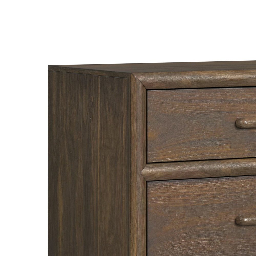 Perth Queen UPH 5PC Bedroom Set with Boucle Beige and LED in Brown. Picture 11