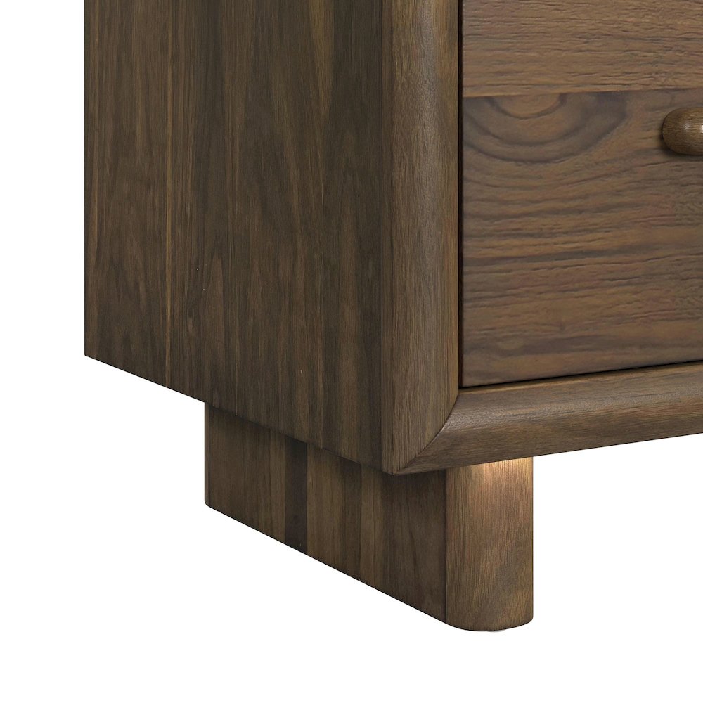 Perth Queen UPH 5PC Bedroom Set with Boucle Beige and LED in Brown. Picture 14