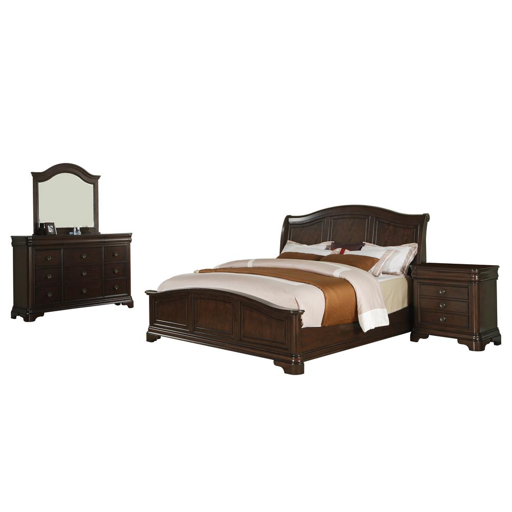 Conley Cherry King Panel 4PC Bedroom Set. Picture 11