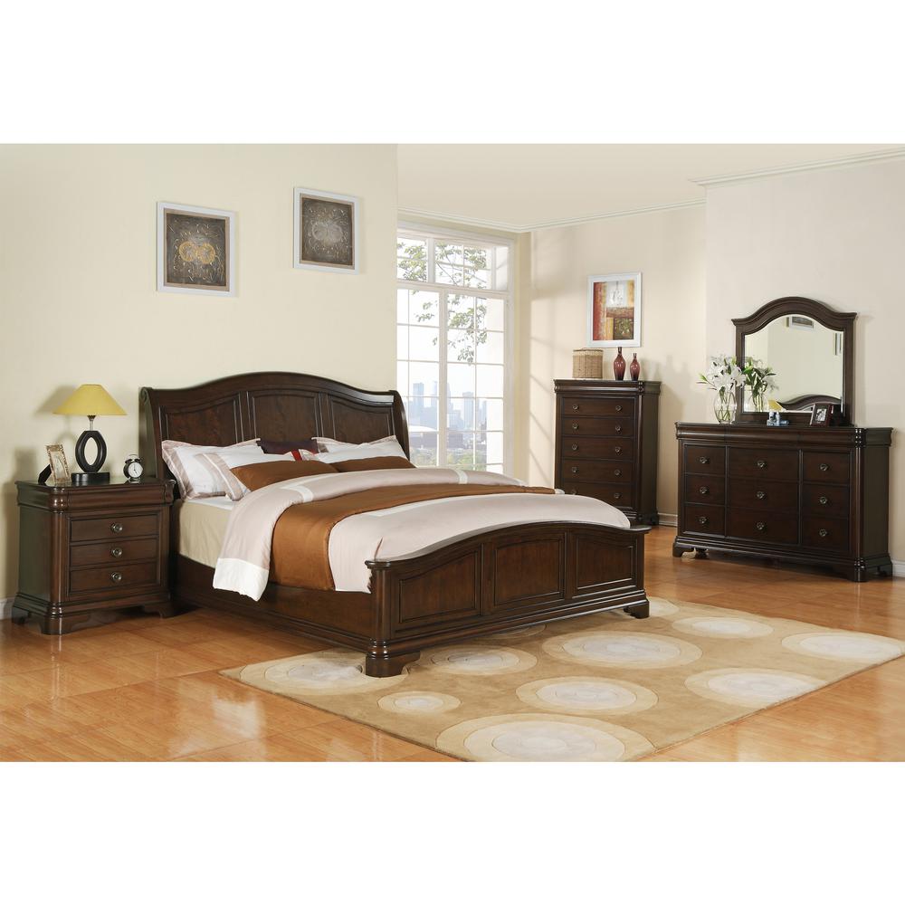 Conley Cherry King Panel 4PC Bedroom Set. Picture 18