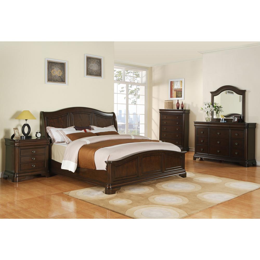 Conley Cherry King Panel 6PC Bedroom Set. Picture 23